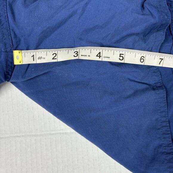 Y2K Polo Ralph Lauren Swim Trunks Spellout L Blue 7 Inseam Lined Sport Vintage - Picture 9 of 11